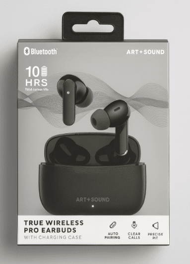 ART+SOUND True Wireless Pro Earbuds with Charging Case - COLO