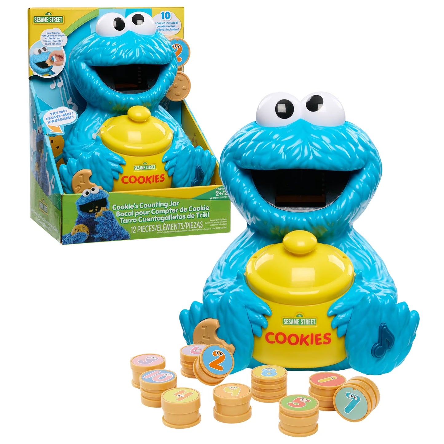 Cookie's Counting Jar, 12-Pieces, Learning and Education, Kids Toys for Ages 2 up - COLO