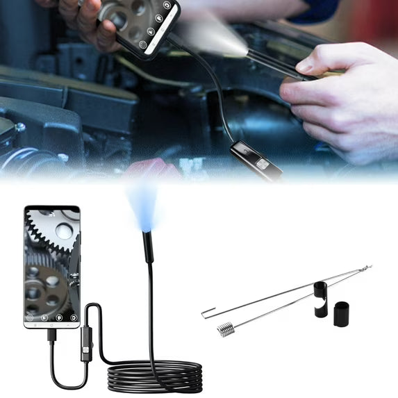 Industrial Endoscope Camera with LED Inspection Camera Borescope for Car Repair