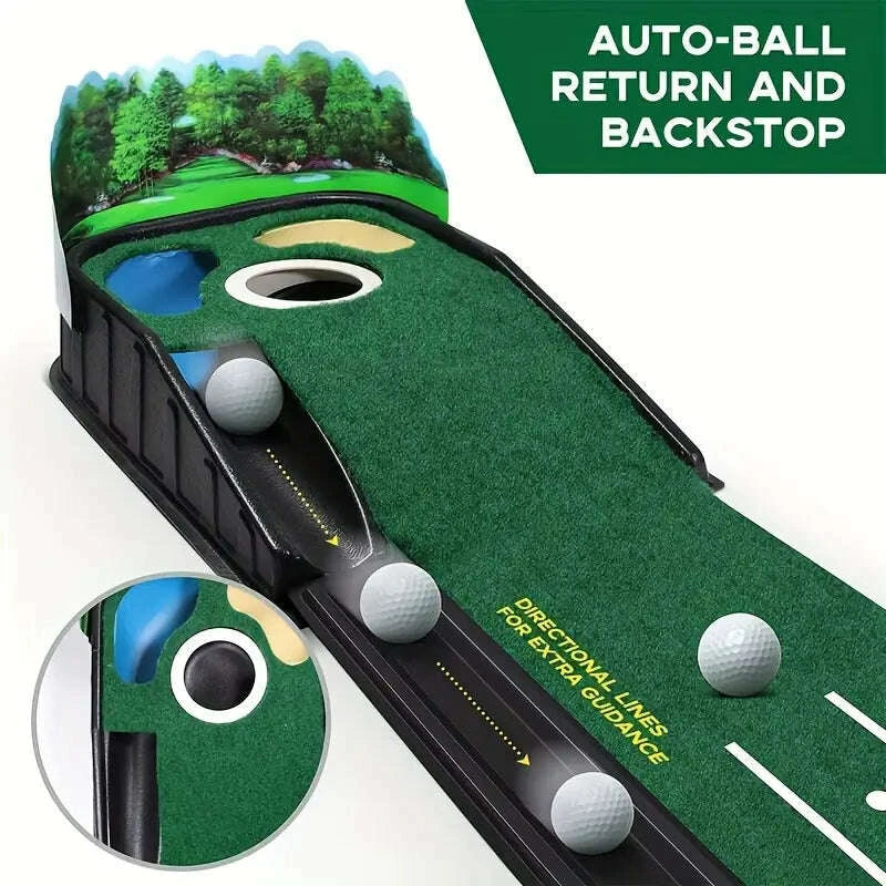 Golf Putting Green β Indoor Golf Putting Mat with Auto-Ball Return - COLO