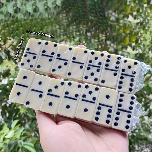 Dominoes Premium Set of 28 Double Six Dominoes with Plastic Case - COLO