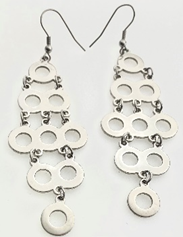 Open Circles Disk with Fish Hook Earring