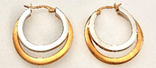 Wave Hoop Rose and Silver Earring - COLO