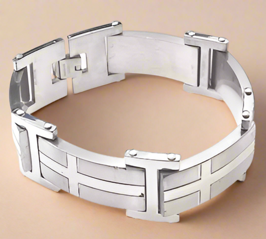 Fashion Mulit Cross bar Link Bracelet 8.5"