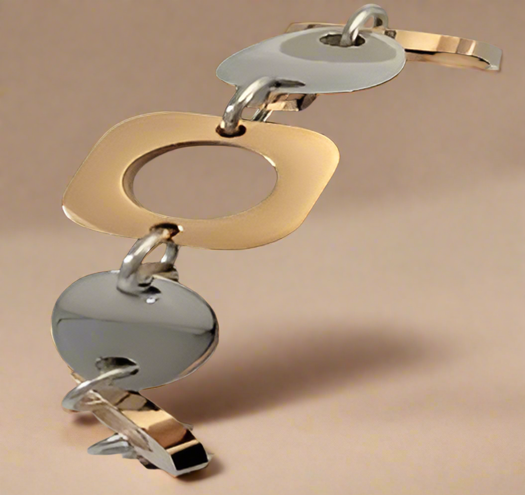 Rose and Oval Bracelet 7"