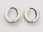 JEWELRY FASHION 9mm Silver Men's Hoop Earring - COLO