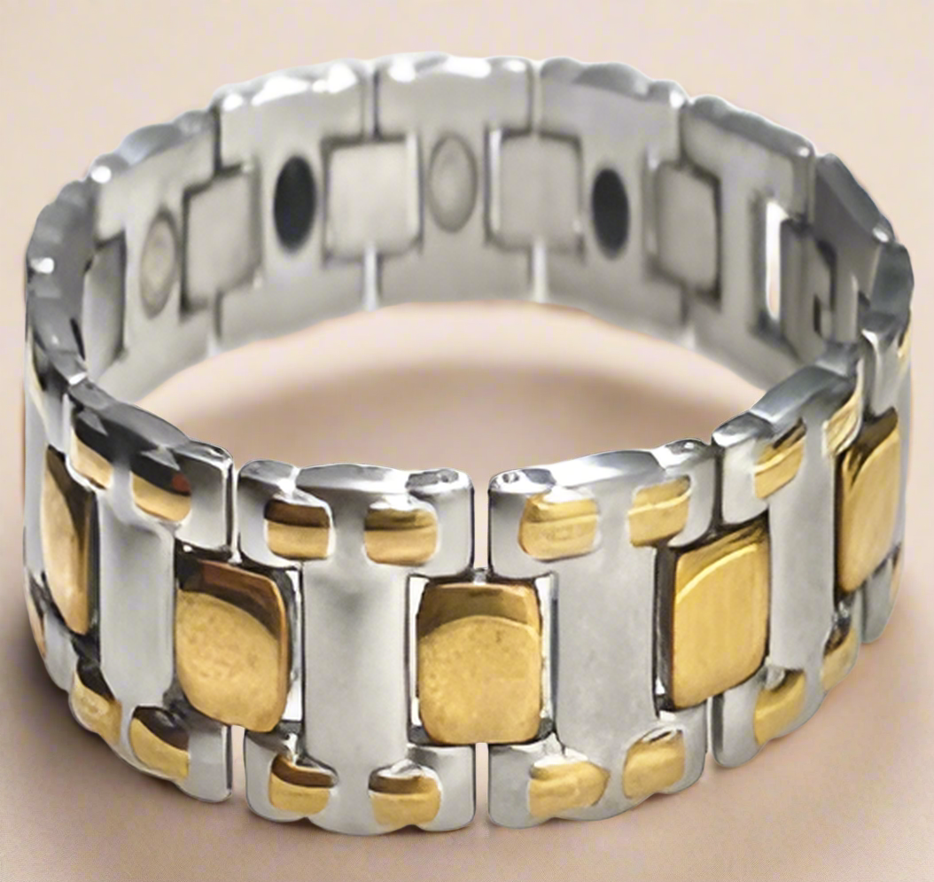 Fashion Gold and Silver Bracelet 8.5"