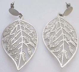 JEWELRY FASHION COSTUME Leave Cutout Earring - COLO