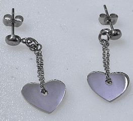 JEWELRY FASHION Hanging Hearts Post Earring - COLO