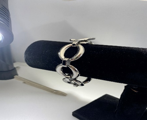 Fashion Stainless Steel Oval Link Bracelet with Toggle Lock 7"