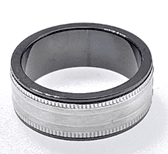 FASHION Black IP PLT with Industrial Center Ring - COLO