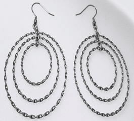 JEWELRY FASHION Twisted Wire 3 Circle Hoop Earring - COLO