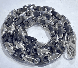 FASHION Black Plated H Link Chain 18" Necklace - COLO