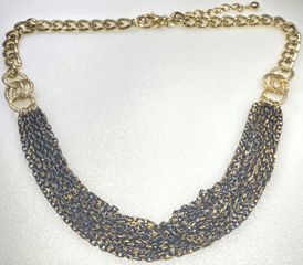 FASHION 18KT Gold and Brown Plated Necklace 16" +3 ex - COLO