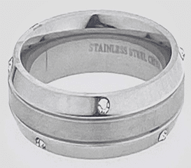 FASHION Crystal Band Ring Polish and Satin - COLO