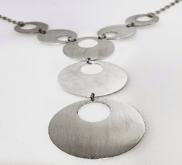 FASHION Open Disk Necklace 22" - COLO