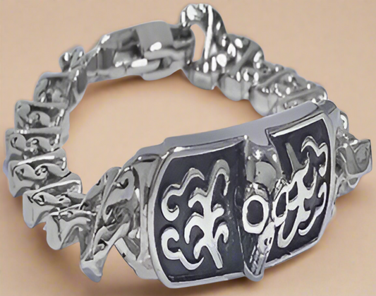 Fashion Skull IP Bracelet 8.5"