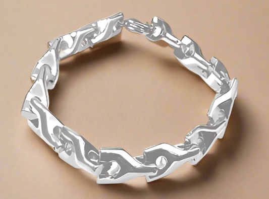 Fashion Y High Polish Bracelet 8.5"