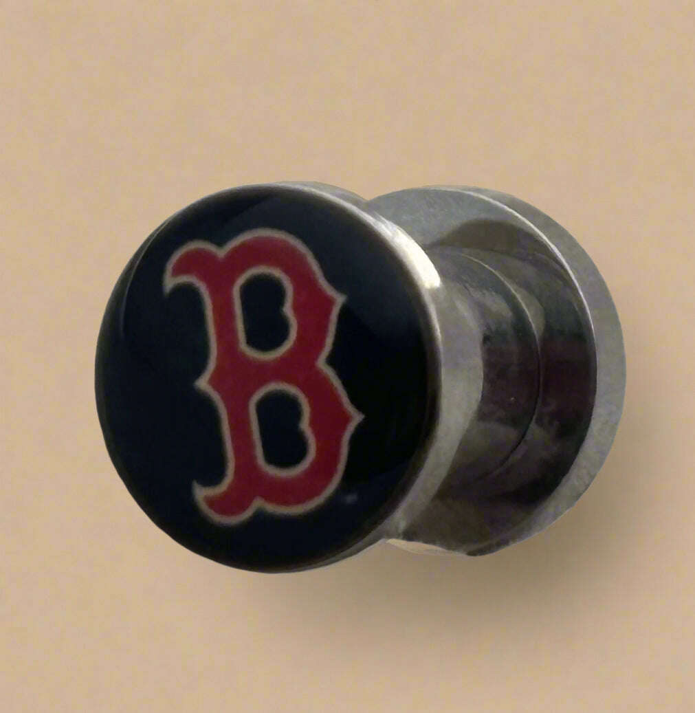Licensed MLB Boston Red Sox Screw-On Surgical Steel 12G Ear Plugs - COLO