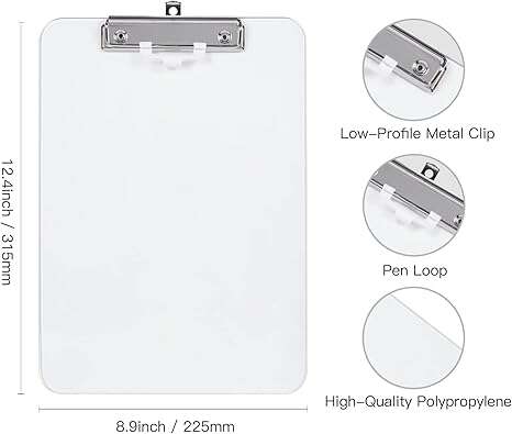 MDF Clipboard Set – Brown & White (2-Pack, 12.52" × 8.976") - COLO