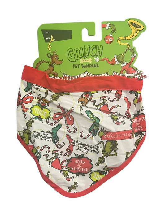 The Grinch Christmas Pet Bandana S/M