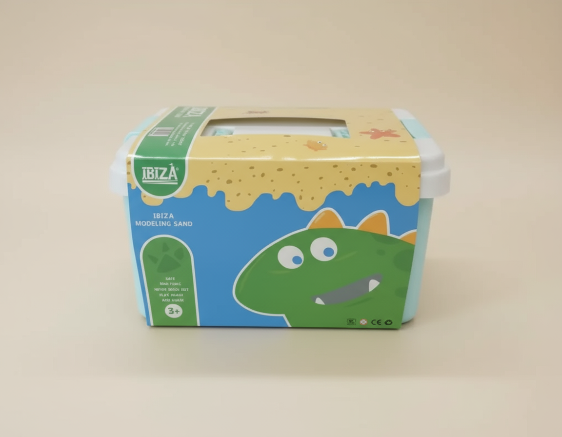 IBIZA 1kg Dinosaur Box Magic Play Sand Set with Molds