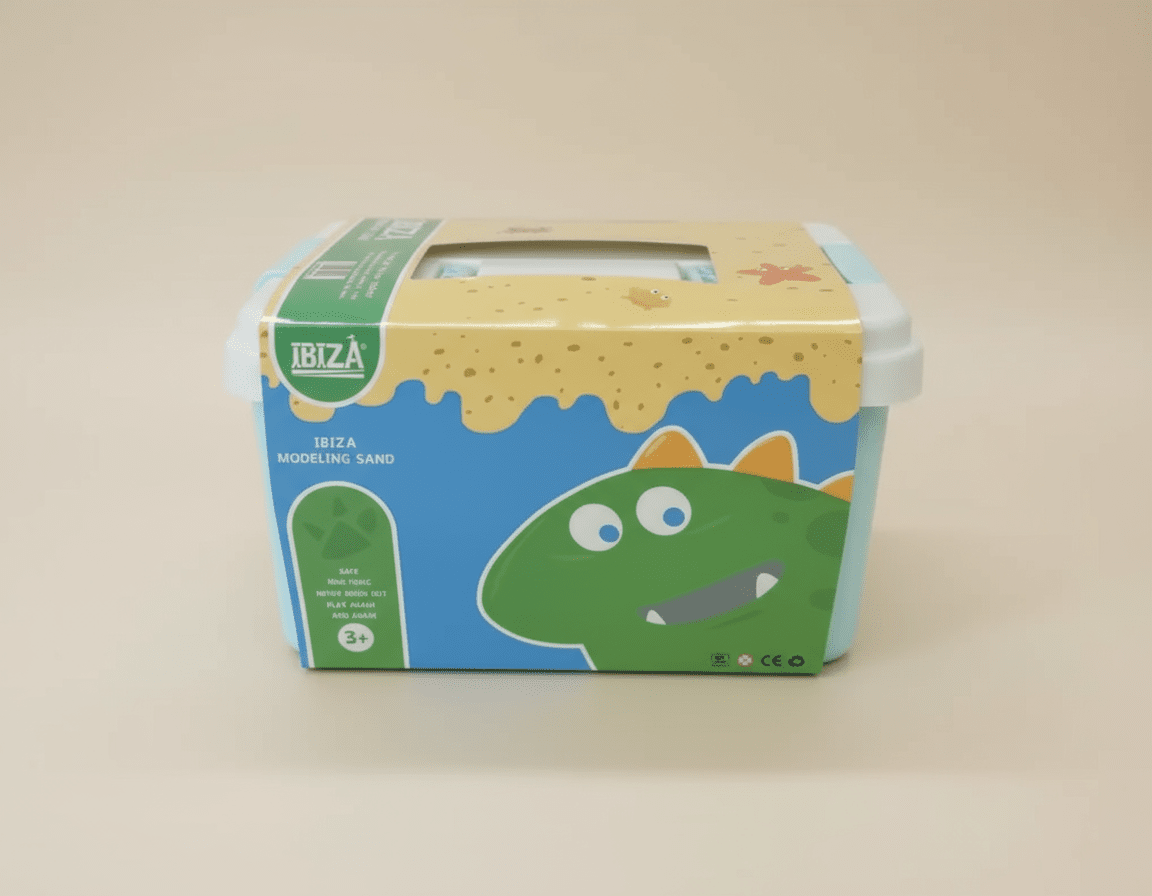 IBIZA 1kg Dinosaur Box Magic Play Sand Set with Molds - COLO