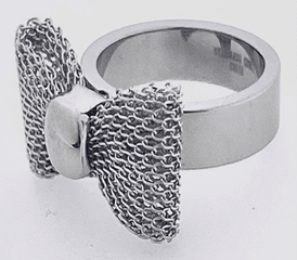 FASHION Mesh Wire Bow Tie Ring - COLO