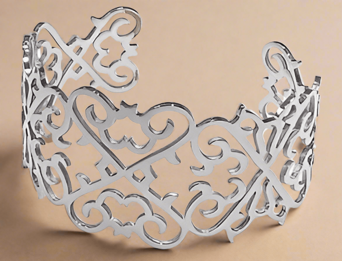 Fashion Filgree Bangle Bracelet Open Back - COLO