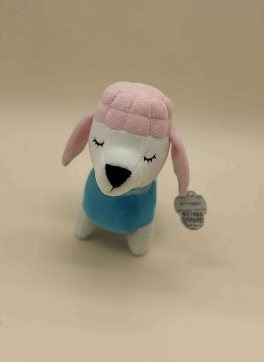 Pink Poodle Small Plush Toy – Cute Puppy Stuffed Animal Doll - COLO