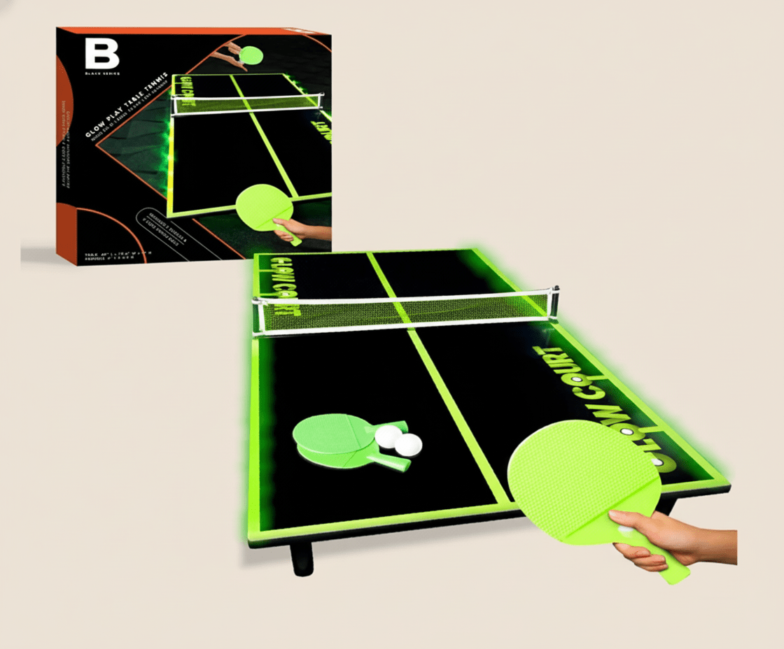 Black Series Glow-in-the-Dark 40" Table Tennis Set - COLO