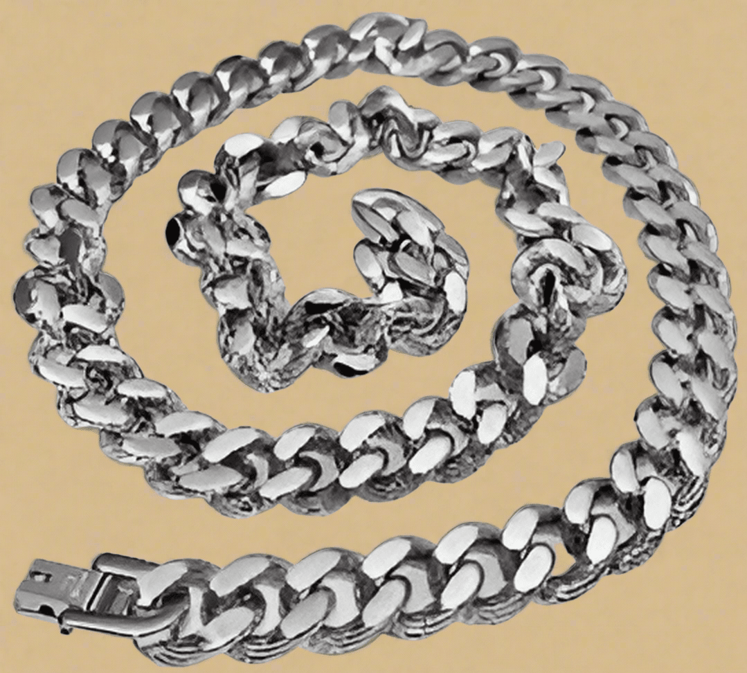 FASHION Solid Curb Link with Designer Finish 22" - COLO