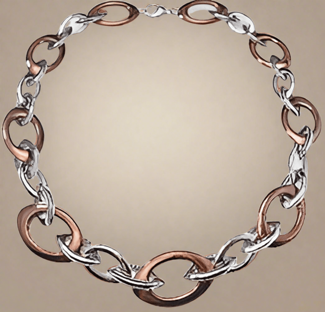 FASHION Copper Plated Silver Link Chain 20" Necklace - COLO