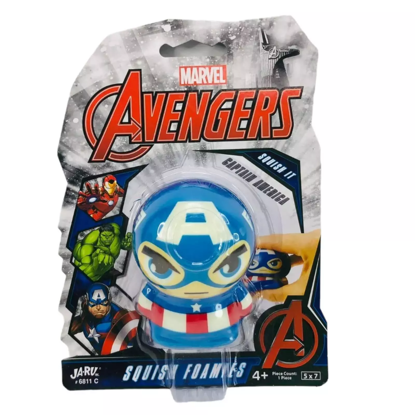 Marvel Avengers Stress Ball Squish Foamies Captain America 3” by JA-RU