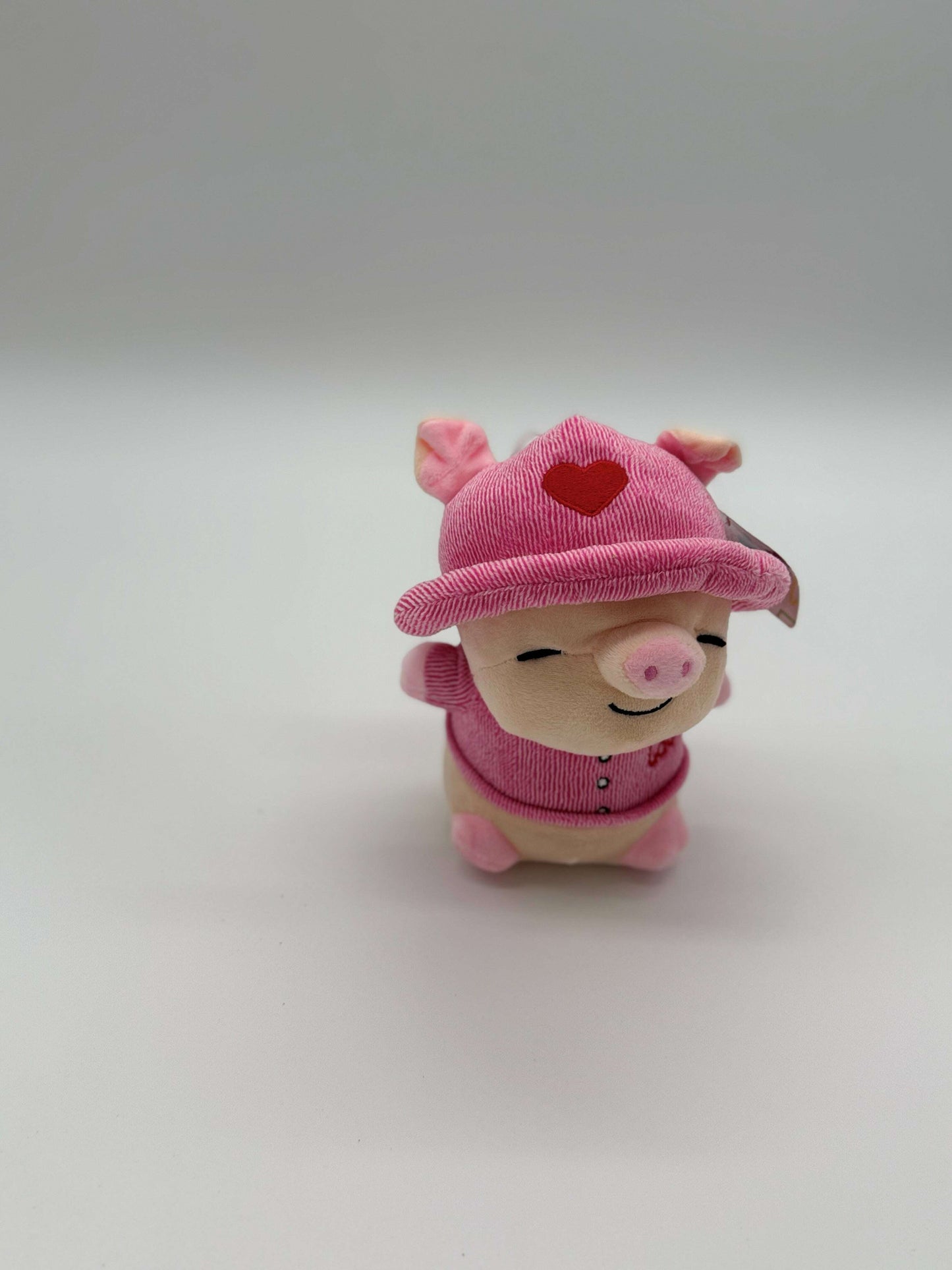Small Pink Pig Plush Toy with Hat – 8" to 9" Cute Stuffed Animal Gift - COLO