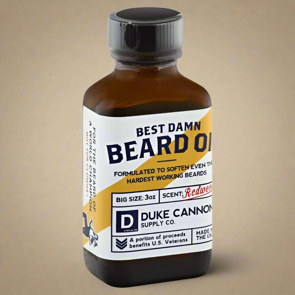 Duke Cannon Best Damn Beard Oil – Redwood Scent (3 oz) - COLO