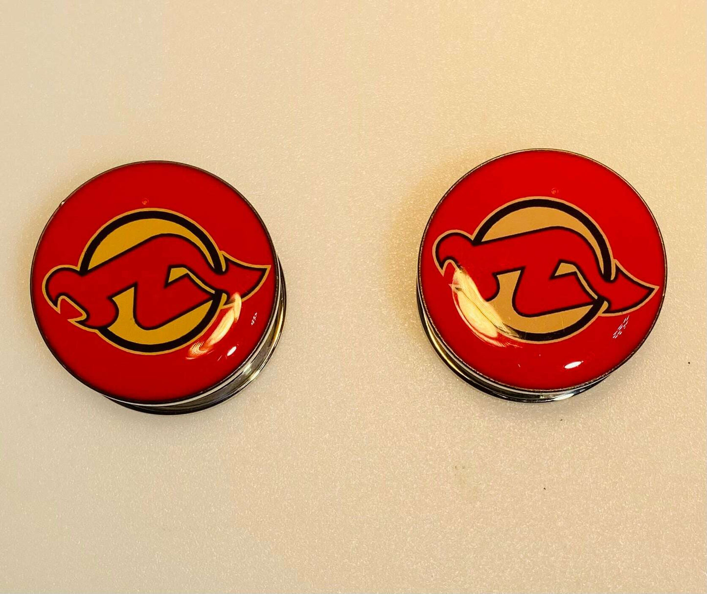 New Jersey Devils EAR PLUG 1" stainless Steel - COLO