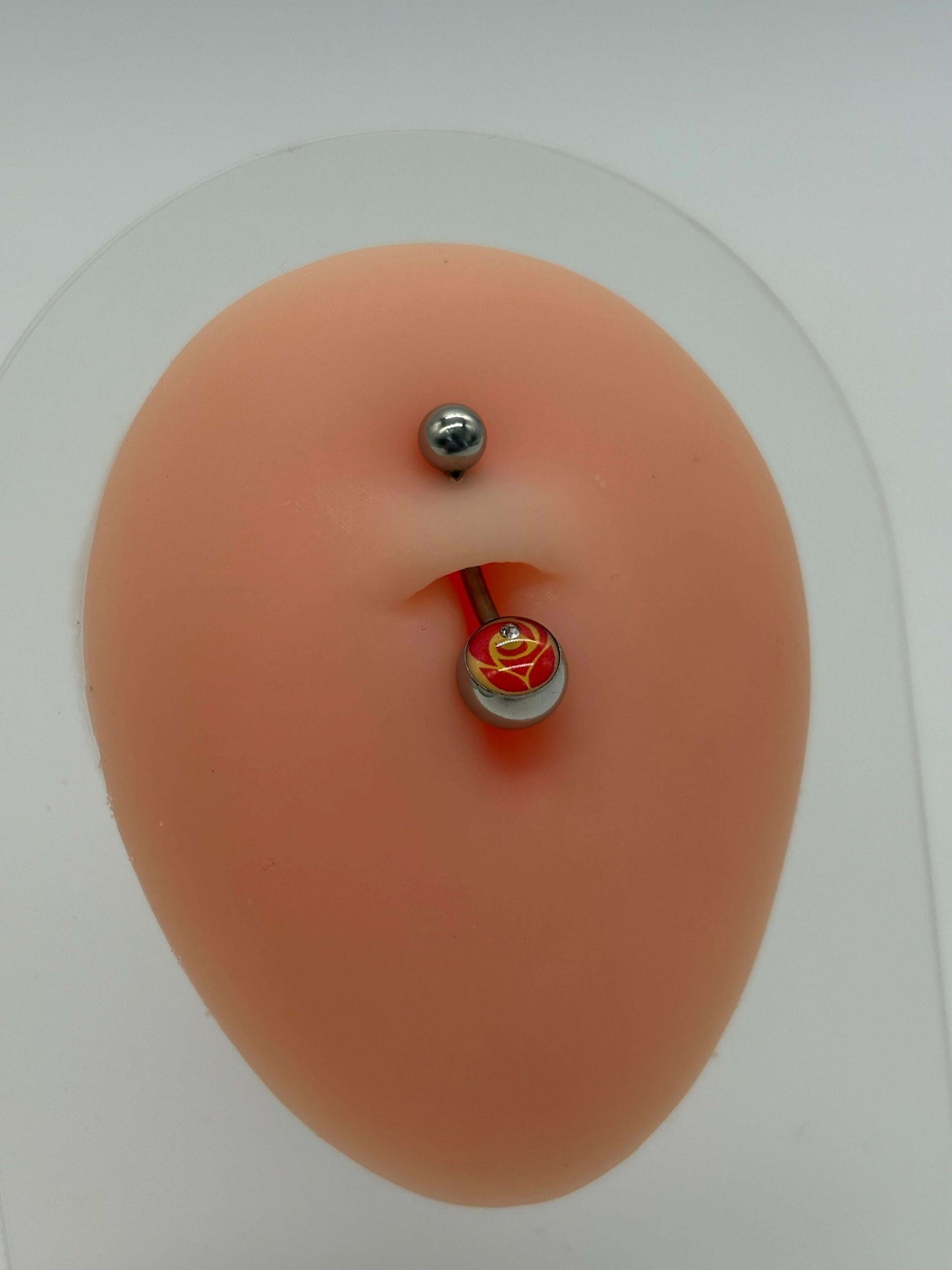 Titanium Flower Logo Belly Button Ring - COLO