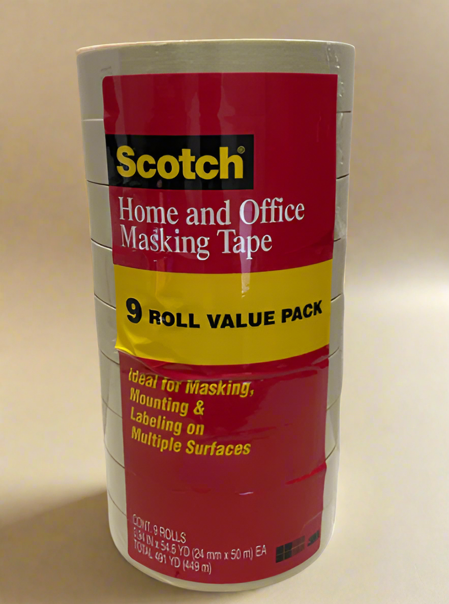 Scotch Home and Office Masking Tape, 9 Rolls