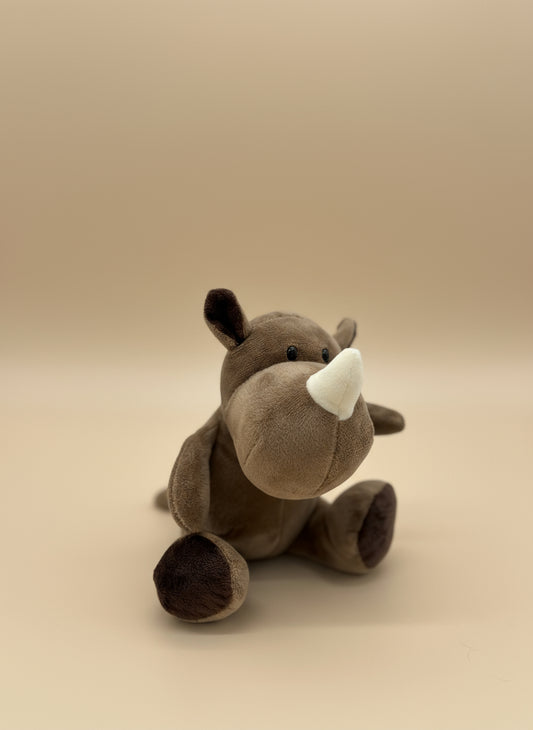 Rhinoceros Plush Keychain Toy – Mini Stuffed Animal Gift