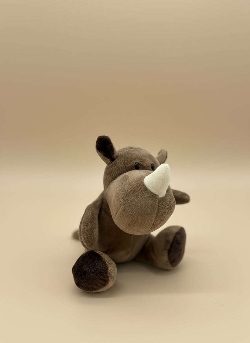 Rhinoceros Plush Keychain Toy – Mini Stuffed Animal Gift - COLO
