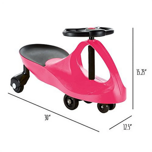 Zigzag Cars Pink Push & Pedal Ride-On for Toddlers & Kids