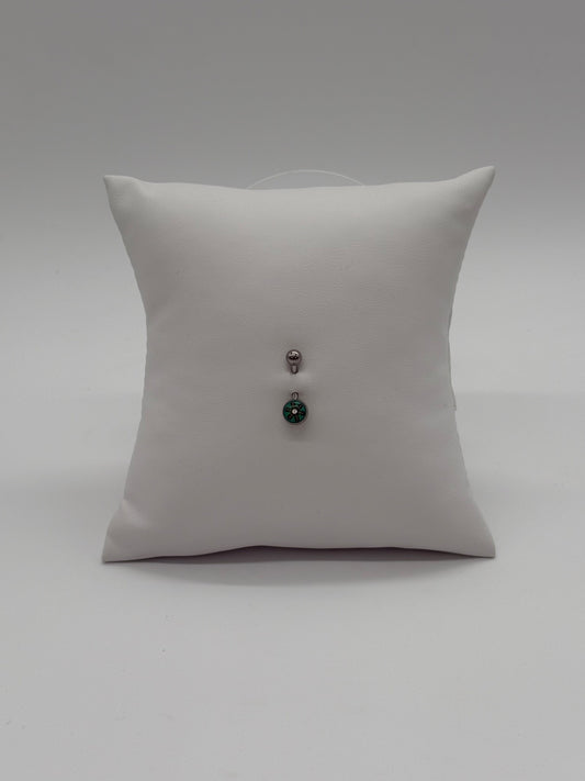 Titanium Snowflake Logo Belly Button Ring