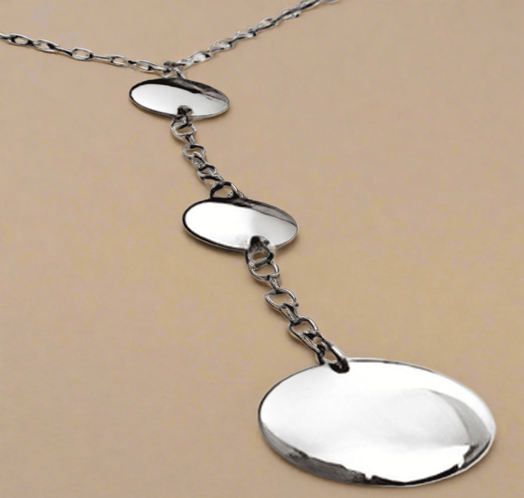 FASHION Solid Round Disk Necklace 18" - COLO