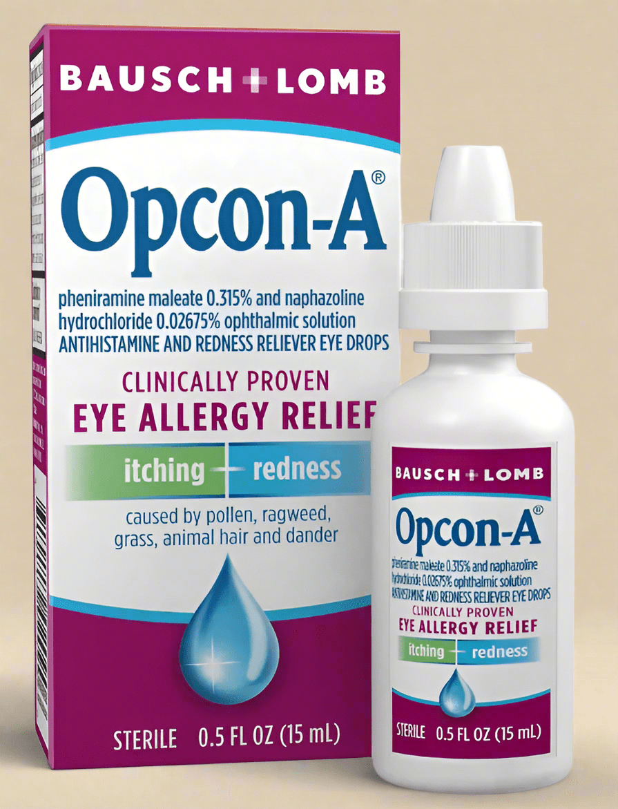 Opcon-A® Eye Allergy Relief Drops by Bausch + Lomb – 0.5 fl oz (15 mL) - COLO