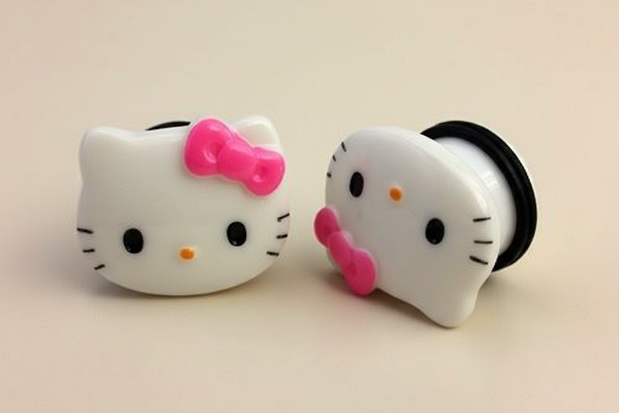 Hello Kitty Logo Ear Plugs Tunnels