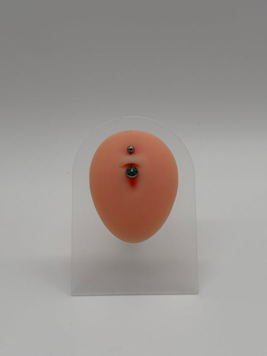 Titanium Snowflake Logo Belly Button Ring