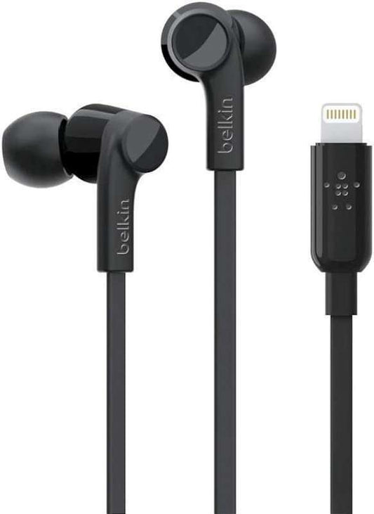 Belkin – Rockstar headphones with Lightning Connector – Black - COLO