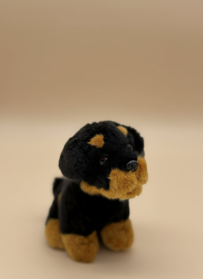 Rottweiler Small Plush Toy – Cute Puppy Stuffed Animal Doll
