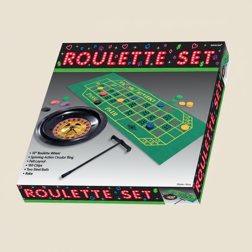 Roulette Casino Game Set – Classic 10" Wheel & 180 Chips - COLO